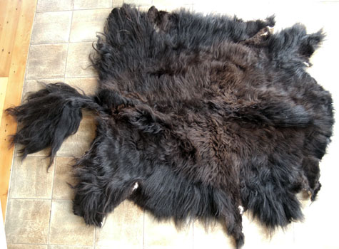 yak hide robe tanned